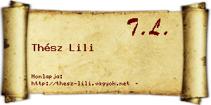 Thész Lili névjegykártya