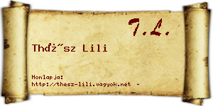 Thész Lili névjegykártya