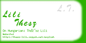 lili thesz business card